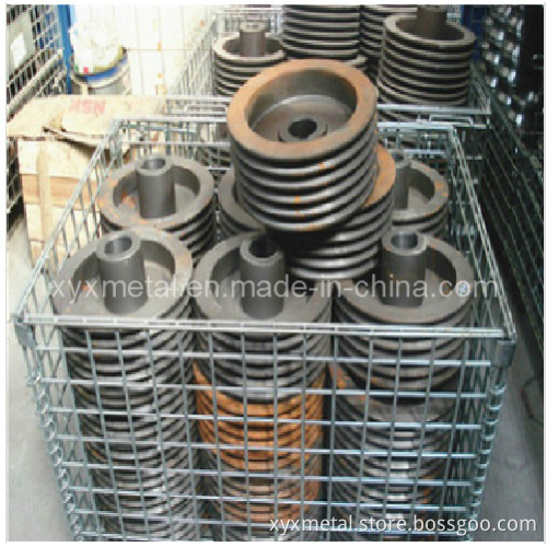 Workshop Workplace Using Turnover Logistic Mesh Container